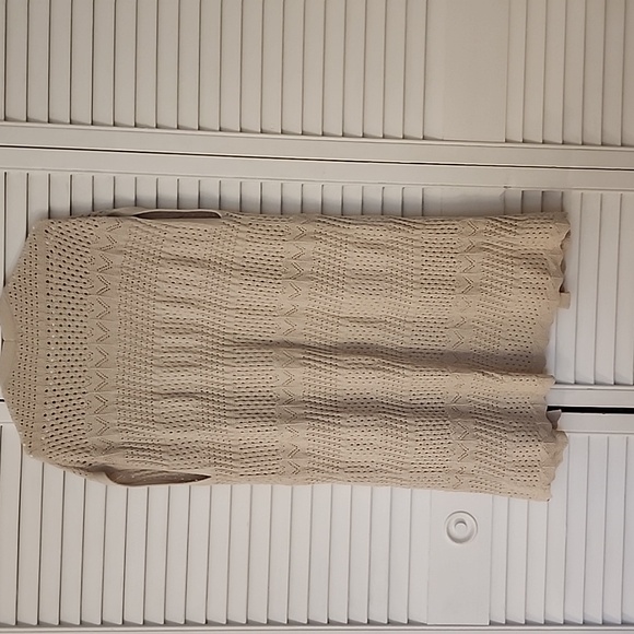 Reitmans cotton blend long vest cream Size S/M - Picture 4 of 4